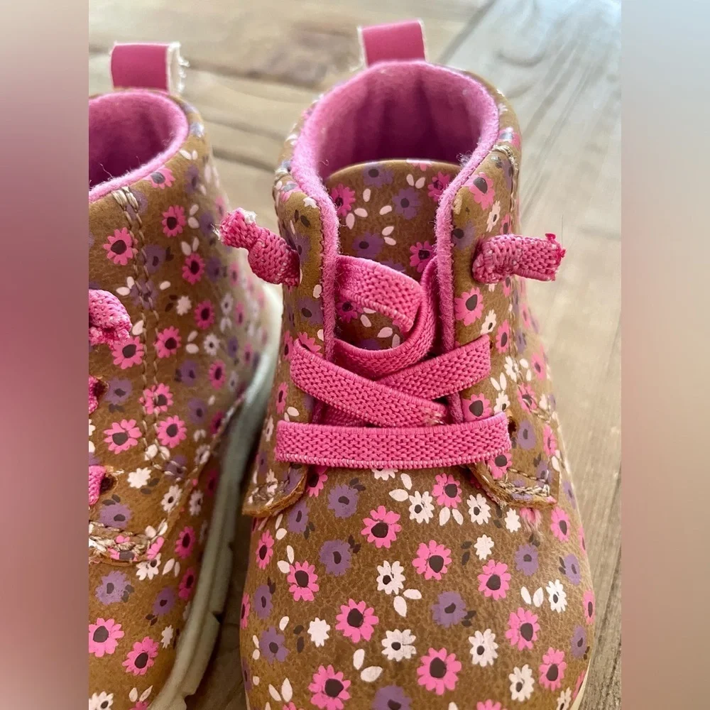 Carter's Pink Floral Baby Walker Shoes